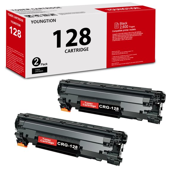 Cartucho de tóner negro YOUNGTION 128 de alta capacidad, paquete de 2