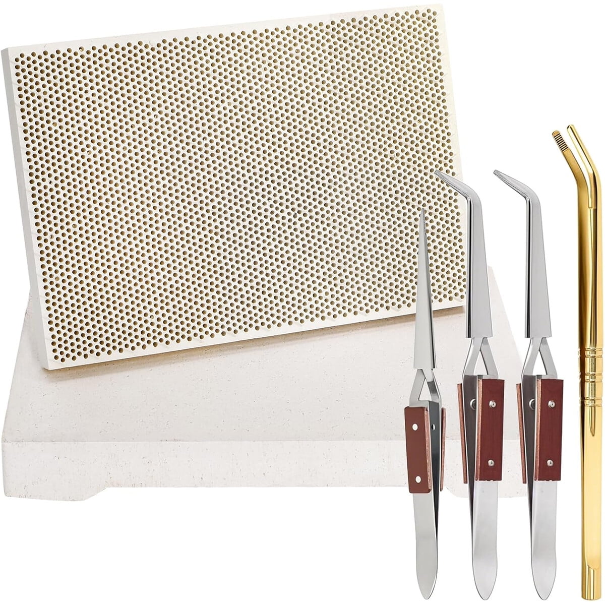 Kit Soldadura Joyería Yimitee 6 Piezas Placas Cerámica Pinzas