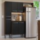 thumbnail image 1 of Kit Muebles de Cocina Madesa Emilly 156 cm 03 Marrón/Negro, 1 of 8