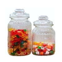 Genérico - Frascos De Vidrio Hermetico Tarro Transparente Set De 2