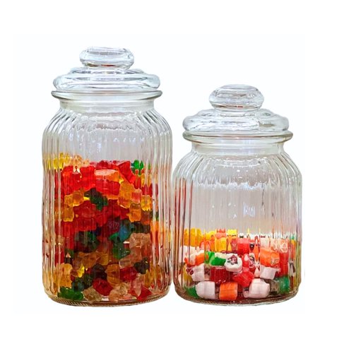 Genérico - Frascos De Vidrio Hermetico Tarro Transparente Set De 2