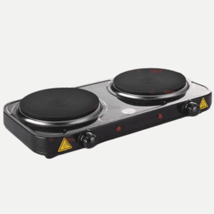 Line - Cocina Eléctrica 2 Platos 2000W Cocinilla Portátil Negro