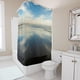 thumbnail image 1 of Cortina de ducha de montaña, juego de cortinas de baño con ganchos, tamaño 36 x 72 pulgadas, 1 of 3
