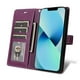 thumbnail image 5 of FOXDOCK Funda tipo Cartera para iPhone 14 Plus – Cubierta de Cuero PU con Múltiples Ranuras, Bolsillo para Efectivo y Correa de Muñeca, 5 of 6