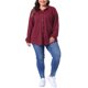 thumbnail image 2 of Agnes Orinda Conjuntos de Halloween para Mujeres Tallas Grandes Camisa de Punto Waffle Chaqueta Casual de Manga Larga con Botones 1X Burdeos, 2 of 5