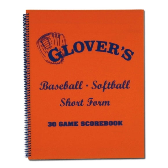Libreta de anotación Glover's Short Form para béisbol/softbol, 30 juegos