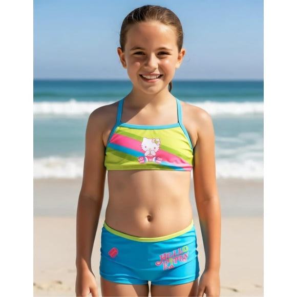 Traje de Baño Niña Hello Kitty turquesa 3