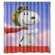 thumbnail image 1 of Cortina de ducha con diseño popular de perro Snoopy, juego de cortinas de baño con ganchos, tamaño 66 x 72 pulgadas, 1 of 3