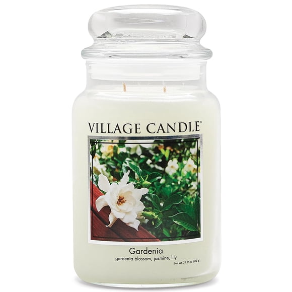 Vela perfumada Village Candle Gardenia, tarro de boticario de 625 ml