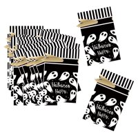 Magideal - 50X Bolsas Portátiles De Dulces De Halloween Bolsas Con Cordón Bolsas De Joyería Bolsa De Recuerdo Para El Hogar Halloween Diy Craft Party F Fantasma