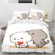 thumbnail image 1 of x1668 Bed Sheets Fashion Cartoon Lovely Peach Cat Bedding Set Boys Girls Twin Full Size Duvet Cover Pillowcase Bed Adult Bedroom 3-Piece Bedding Set (1 Duvet Cover + 2 Pillow Shams) nj1668, 1 of 5