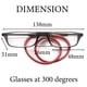 thumbnail image 4 of Gafas de lectura con soporte magnético para colgar en el cuello, gafas de lectura con imán unisex portátiles, montura telescópica con patas largas y marco para la cabeza., 4 of 5