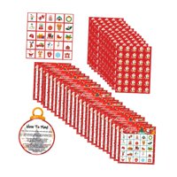 Magideal - Juego De Vacaciones, 24 Tarjetas De Juego De Bingo Navideño, Juego Grupal, Tarjetas De Juegos De Bingo Familiares Para Colegas, Adultos En Familia En