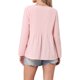 thumbnail image 3 of INSPIRE CHIC Blusa Boho con Botones para Mujer de Manga Larga, Cuello en V, Ligera, Elegante y Casual, Talla L, Rosa, 3 of 6