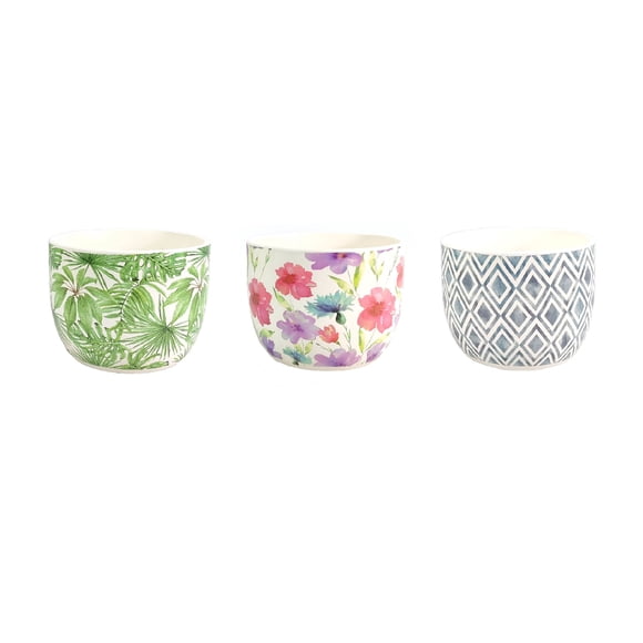 Macetero ceramico oval 15cm