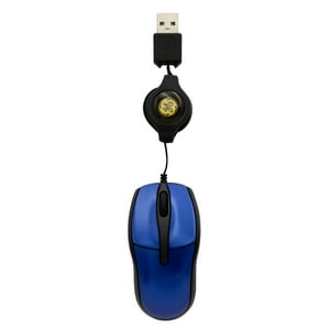 Mini Mouse Optico Retractil Azul General Electric