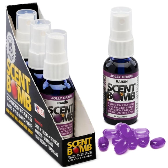 Spray ambientador Scent Bomb Jolly Uva 30 ml paquete de 4