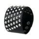 thumbnail image 1 of pulsera de pun ¢ o de cuero unisex metal punk rock correa ancha pu negro, 1 of 3