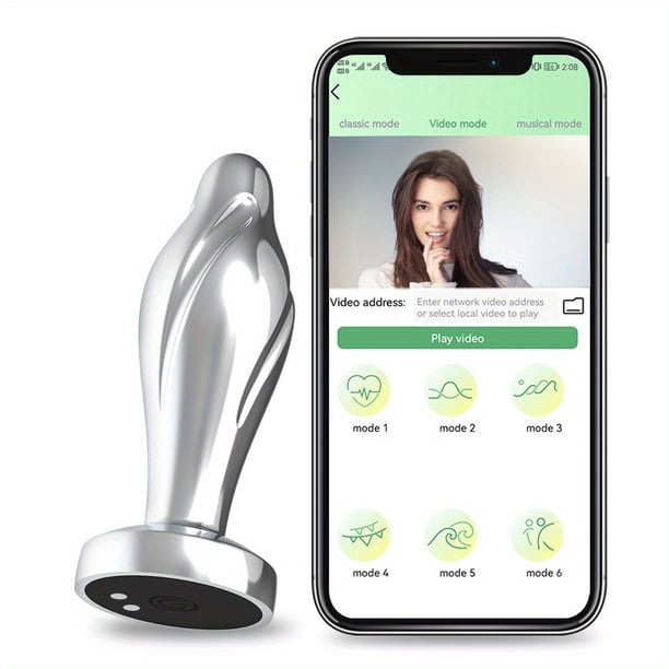 1pc APP Controlled Vibrating Anal Plug - Metal Design for Men & Women - Prostate Massager & Adult Sex Toy