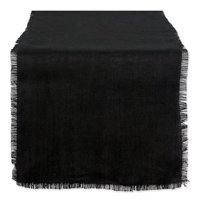 Tapete De Mesa Dii Yute Burlap Collection, 38 X 188 Cm, Negro Liso