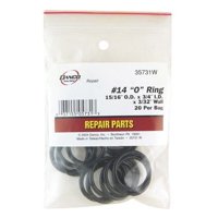 Junta Tórica Danco Rubber, 0,94 Cm X 1,9 Cm X 0,08 Cm, Paquete De 20