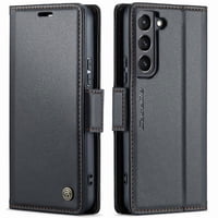 Caseme Tipo Cartera Samsung Galaxy S21 Plus Con Cierre Magnético, Rfid, Tarjetero, Soporte, Carga Inalámbrica