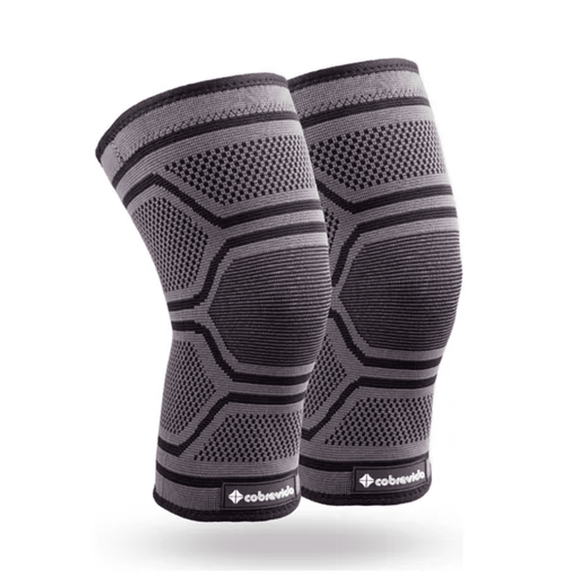 Genérico - Rodillera Compresión Deportiva Cobre Infundido Cobrevida Par Gris Talla S