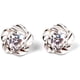 thumbnail image 1 of HITTIME Mujeres Silver Plated Cristal Rhinestone Flower Ear Stud Earring, 1 of 4