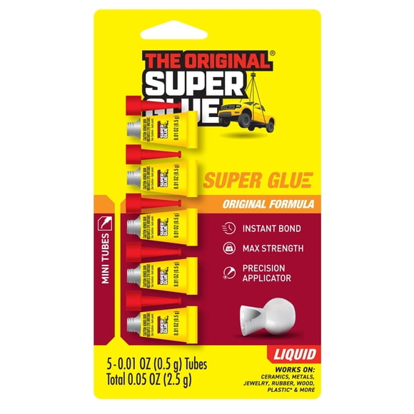 Super Glue Gel 5 × 0,5 g Transparente sin goteo