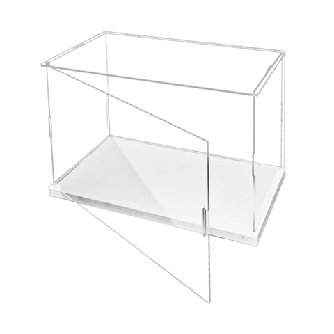 Magideal - Vitrina Contenedora De Acrílico Transparente, Elegante, Con Base, Mostrador De Almacenamiento, Protección A Prueba De Polvo, Vitrina Para Modelos De M