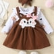 thumbnail image 1 of New Baby Girl Fox Pattern Long-sleeved Suspender Skirt Outfit, 1 of 5