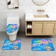 thumbnail image 2 of Do Re Mi Juego de 3 alfombras de baño de coral fleece: tapete de baño + alfombra de inodoro en forma de U + funda de tapa de inodoro en forma de O, 2 of 6