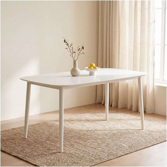 Mesa De Comedor Jacinta Simple  Minimalista 120x70x75cm Blanco