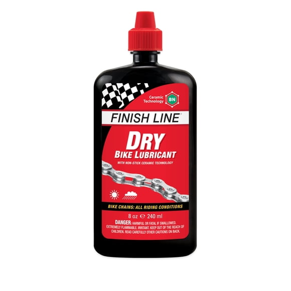 Lubricante para bicicleta Finish Line Dry con botella exprimible de teflón de 240 ml
