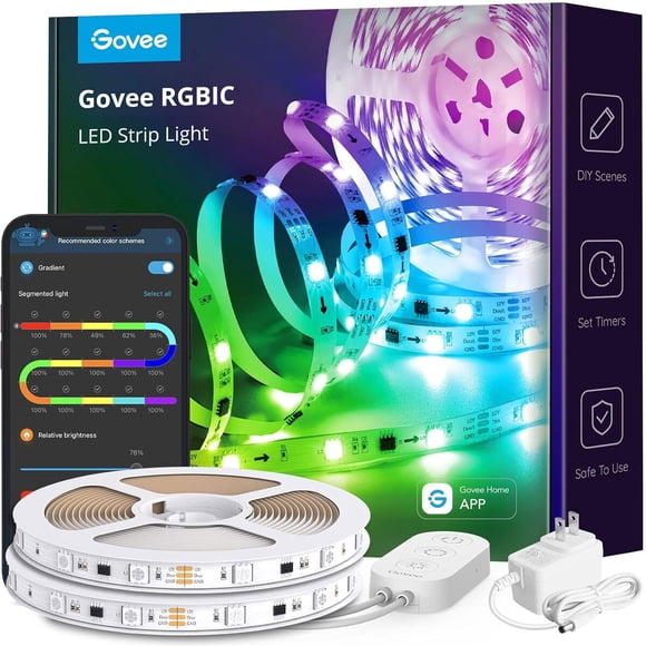 Tira LED Govee 10 m RGBIC Control App Interior