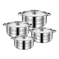 Set De Ollas Acero Inoxidable Belug 4 Piezas 20/22/24/26