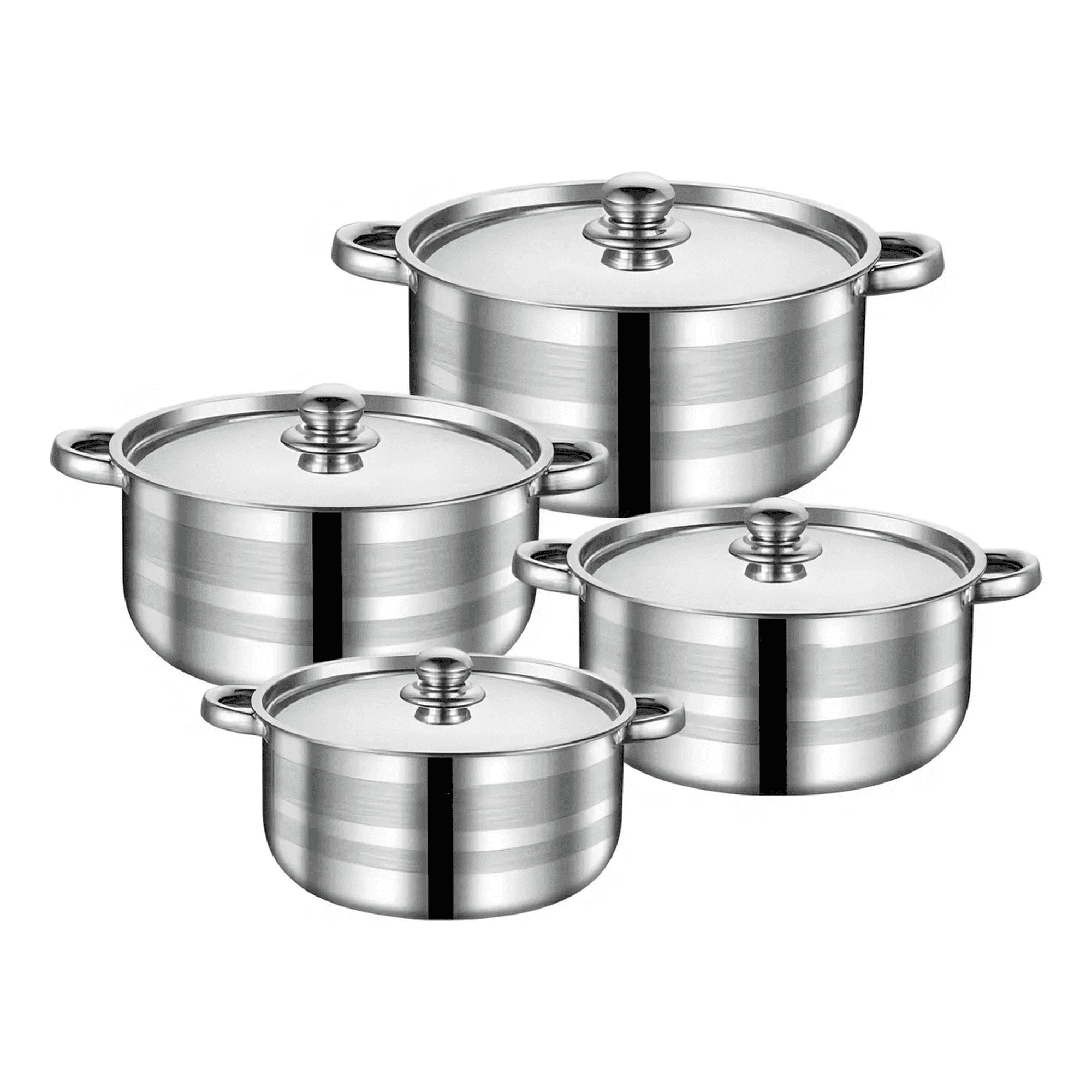 Set De Ollas Acero Inoxidable Belug 4 Piezas 20/22/24/26