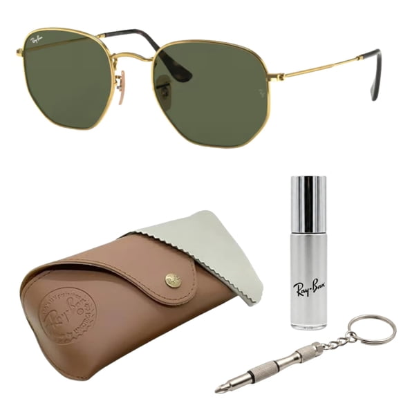 Gafas de sol Ray-Ban RB3548N con lentes planas hexagonales y kit G-15