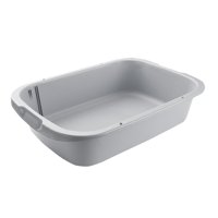 Magideal - Caja De Arena Para Mascotas, Inodoro De Fácil Limpieza, Inodoro Profundo, Caja De Arena Abierta De Lados Altos Para Gatos Pequeños Y Medianos, , Gris 52X35X12Cm