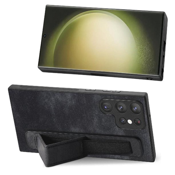 Funda Protectora con Correa para Samsung Galaxy S23 Ultra Resistente a Golpes Negro