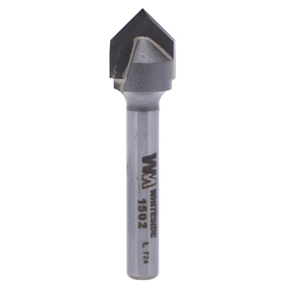 Fresa para router Whiteside 1/2" (1,27 cm) 1-7/8" (4,75 cm) Ranura en V 90°