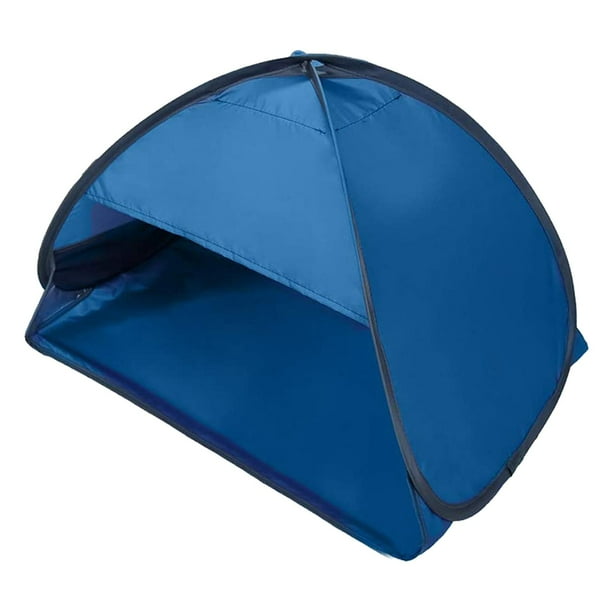 Carpa De Playa Jardín Toldo Para El Sol Pantalla Sombra Protector UV Paño Plateado Azul