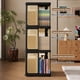 thumbnail image 1 of Biblioteca Librero Giratorio 360° 36x36x105.5 cm 3 Niveles HIPS PP Negro Estilo Ratán, 1 of 6