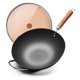 thumbnail image 1 of Wok WANGYUANJI de Acero al Carbono 32 cm Fondo Plano con Tapa, 1 of 8