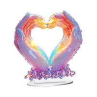 Magideal - Escultura De Manos De Amor, Adorno De Mesa, Adorno De Dedos De Amor Moderno, Estatua Artística, Artesanía Acrílica Para Sala De Estar, Escritorio De E
