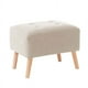 thumbnail image 1 of Pouf Niza Lino Blanco, 1 of 3