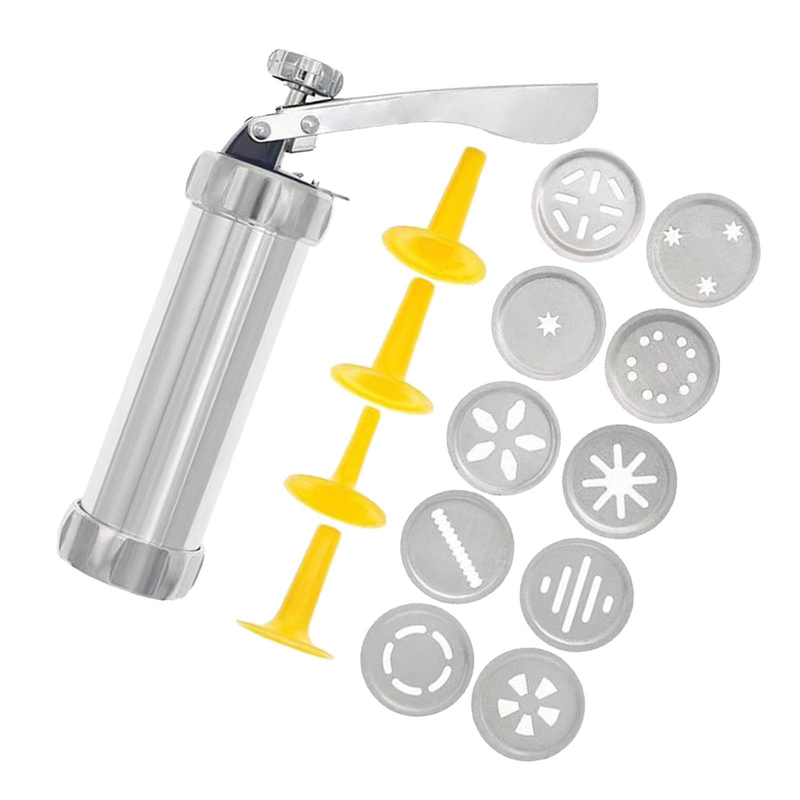 Bothyi - Pistola De Prensa Para Galletas Y Juego De Glaseado Para Decorar Con 4 Boquillas Para Boda De Aniversario 10 Moldes Para Galletas