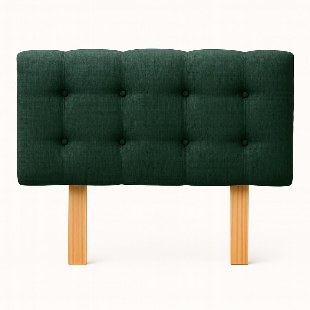 Ethan Desing - Respaldo 2 Plazas Botón Repujado Verde