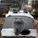thumbnail image 1 of Cat Duvet Cover Kawaii Square British Shorthair Kitty Bedding Set for Adults Animal Polyester Quilt Cover Bed Sheets, 1 of 5