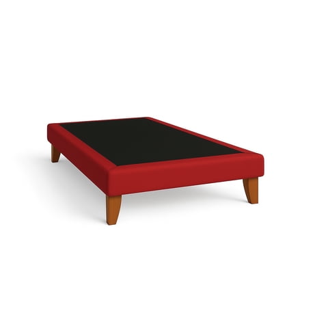 Ethan Desing - Base Cama 1.5 Plazas 105X190 Rojo Italiano En Lino